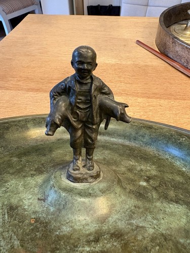 Teller bronze knabe in - teller,