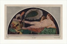 Die Odaliske Adolf Münzer Akt Schwarzer Sklave Supraporte Haremsdame Jugend 2178