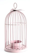 Vogelhaus Aufhängen ( Rosa ) Deko Kerzenhaus Kerzen Windlicht