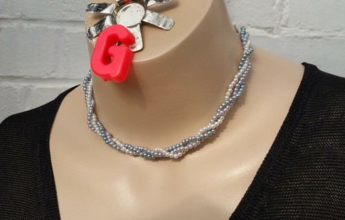 Vintage halskette neu - neu, blau