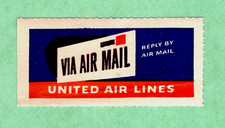 ein   alter  LUFTPOSTaufkleber