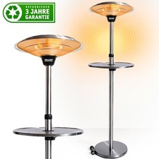 WALTER Halogen Terrassenstrahler, Räder und Tisch, höhenverstellbar, bis 2100W