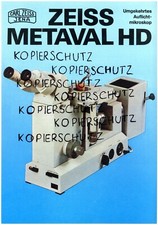 CARL ZEISS JENA Prospektblatt METAVAL HD Umgekehrtes Auflichtmikroskop (Y5157