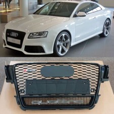 Für Audi A5 8T 2008-2012 Grill Wabengrill Frontgrill in RS5 Quattro schwarz