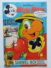 Micky Maus Nr. 19 1990 mit Beilagen Sammel-Box und Karten und Briefmarken Z 1-