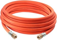 DOMINOX Industrial Gasschlauch 500cm mit Schelle 2×1/4" lks，5m G1/4'' x G1/4''