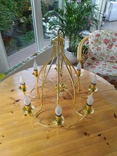 Deckenlampe (Messing/Glas) (Nur Abholung)
