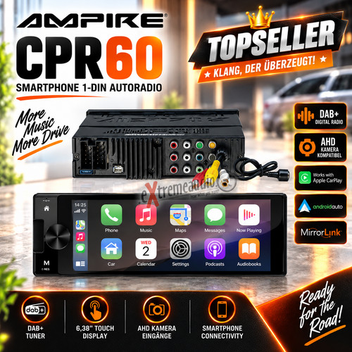 Ampire cpr60 smartphone din - smartphone, 1-din