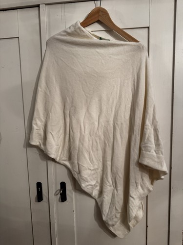 Poncho benetton creme weiß - poncho,