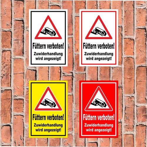 Schild füttern verboten - schild,