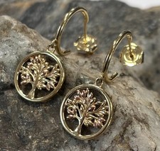 Clogau Ohrhänger 9 kt Gelb- & Rotgold Lebensbaum selten 375