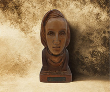 Jugendstil Frédéric François Chopin Komponist Holz Büste Kunsthandwerk um 1920