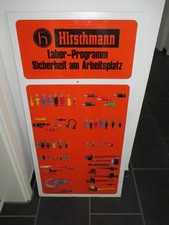 CB Funk Zubehör Hirschmann  - Reklametafel mit Stecker, Buchsen, Messspitzen  