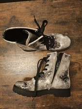 Boots  In Grau-Weiß mit Glitzernden Sternen Gr. 36 