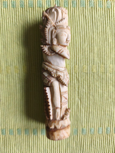 Alte asiatische figur mit - asiatische,