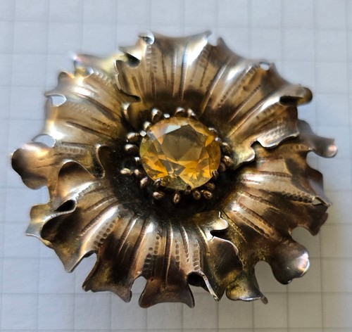 Brosche 835 silber mit verm - mit,