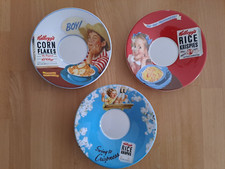 3er Set Vintage Kellogg´s Untertasse Corn Flakes Rice Krispies Teller 2005