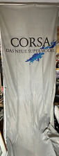 vintage 90er original Opelfahne Flagge 400x150 cm Polyester Corsa grau