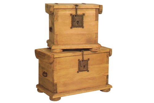 Massivholz truhe pinie - -,