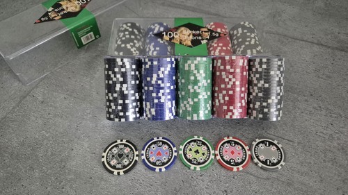 100 pokerchips jetons - jetons,