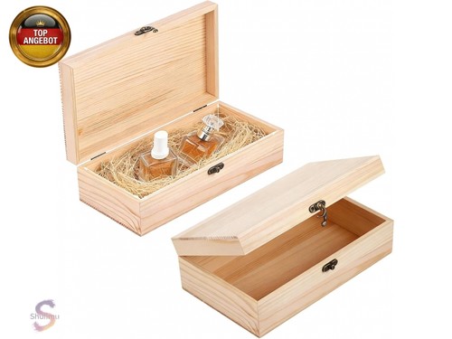 Holzkiste mit deckel 20x12x7cm - deckel,