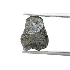 Uncut Grobem Diamant 3.58ct Weiß Grau Funkelnde Natur Irregular Form für Ring