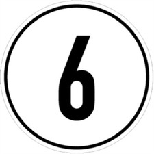 Geschwindigkeitsschild, 6 km/h, Alu, Ø 200 mm