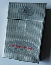 SOBRANIE VIRGINIA 20 Zigaretten alte Pappschachtel - leer - 1980er, Made in U.K.
