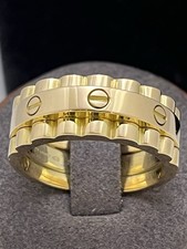 Gold-Ring in Gelbgold 585/-14k Gr.65 - MASSIV 21,2g - UNIKAT inkl. Zertifikat