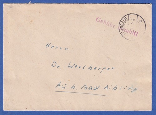 Gebühr bezahlt brief - gebühr,