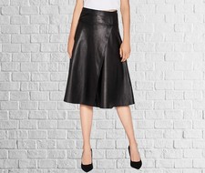 Modisch Damen Schwarz Leder