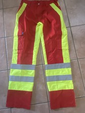 Einsatzhose Rettungsdienst/ Rot - Leuchtgelb/ Reflex Silber Gr. 102