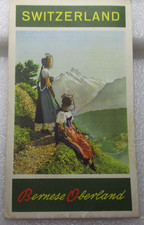 Nachlaß Reiseführer Prospekt Broschüre SCHWEIZ BERNER OBERLAND mit Landkarte usw