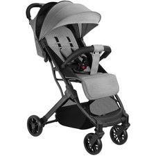 Buggy-Kinderwagen Finn, klappbar, 5-Punkt-Gurt Buggy Babywagen grau B-Ware