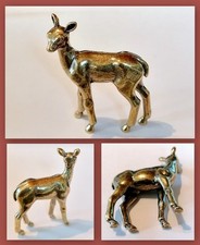 Messing Figur Reh massiv NEU