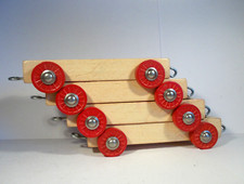 4 alte Holz Eisenbahn Waggons - 1960/70er Jahre