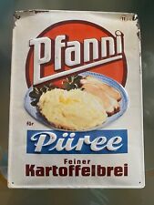 Blechschild, Werbetafel „Pfanni Püree Feiner Kartoffelbrei“