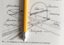 Modell Segelflugzeug Bauanleitung 1929 Bauplan Grundriss Seitenansicht Plan 1109