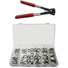 Zange für Schlauchklemmen + 1-Ohr Klemmen Leitungsschelle Schlauchschellen Satz