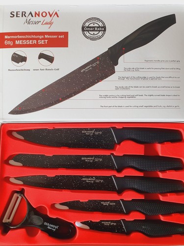 Tlg messer set marmor - 6,