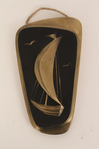 Segelschiff wandrelief boot - wandrelief,