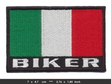 ITALIEN BIKER FLAGGE Aufnäher Patch Motorrad Motocycle Chopper Italy