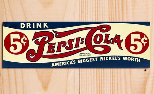 Pepsi cola metall plaketten - cola,