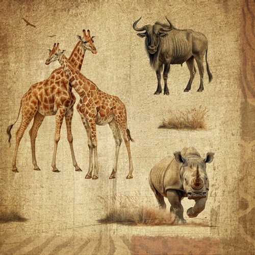 Servietten african savanna - 20,