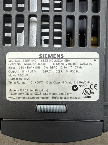 Siemens micromaster 440 - micromaster,