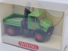  Wiking Spur H0 1:87 #6470127 Unimog mit Ladekran Wimo Bau wie neu mit OVP