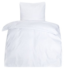 MOON Hotelbettwäsche 155x220 Bettwäsche weiß Damast Streifen 5mm Reißverschluss