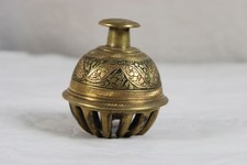 B10/ Vintage Messing Hotelklingel,Tischklingel - Indien,Kaschmir - graviert 256G