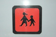 Warntafel, Magnetschild, Schulbusschild 23x23 cm 