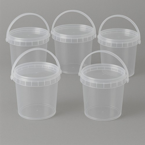 Kunststoffeimer transparent